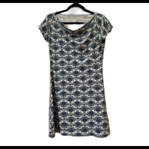 Title Nine Majestic Boat Neck Dress Womens S Blue/Green Golf Tennis Athleisure
